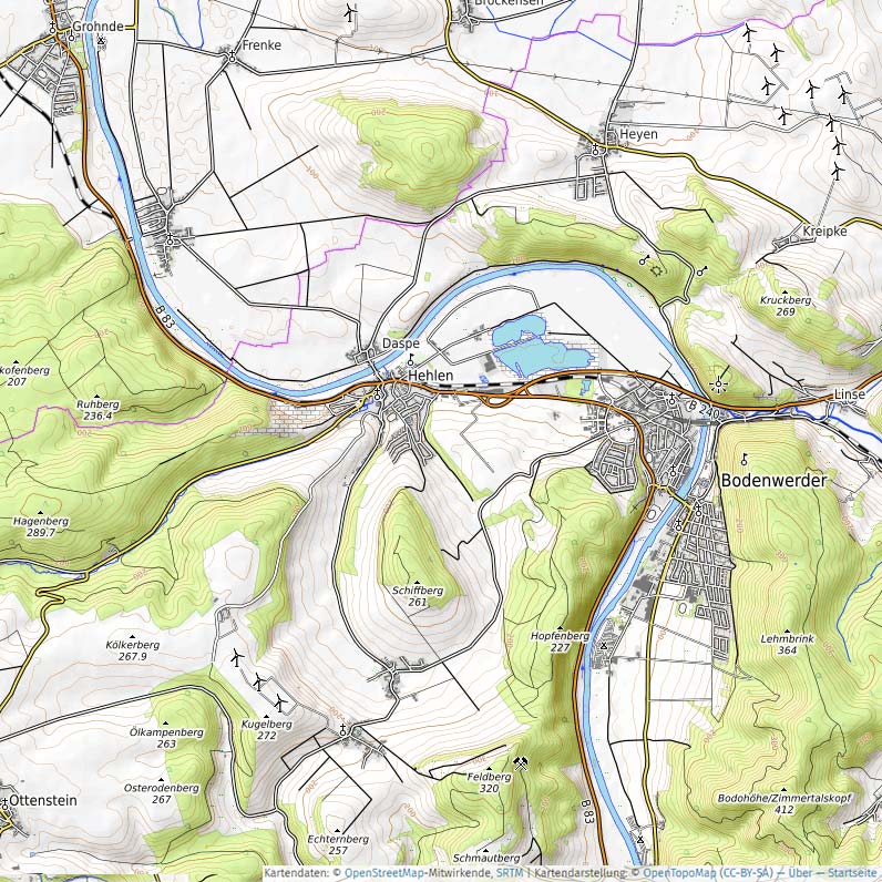 Karte Bodenwerder - Hajen (LK Hameln-Pyrmont)